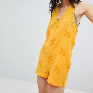 Free People Yellow Romper